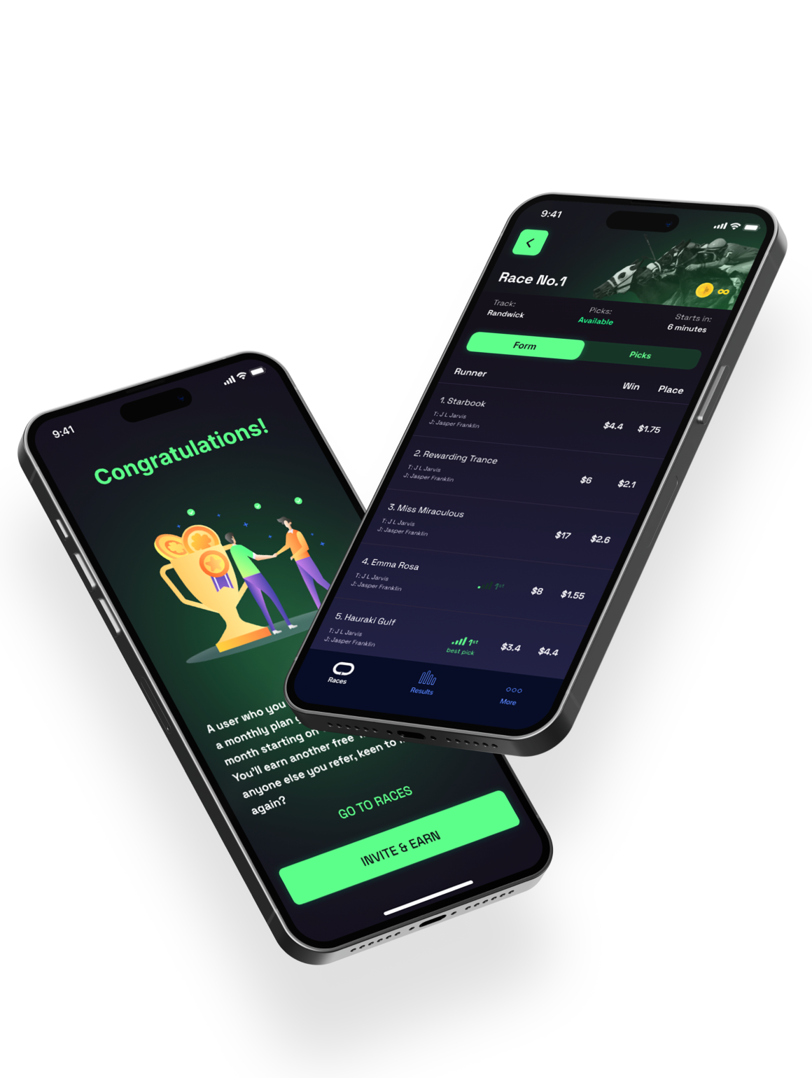 Payment options screen